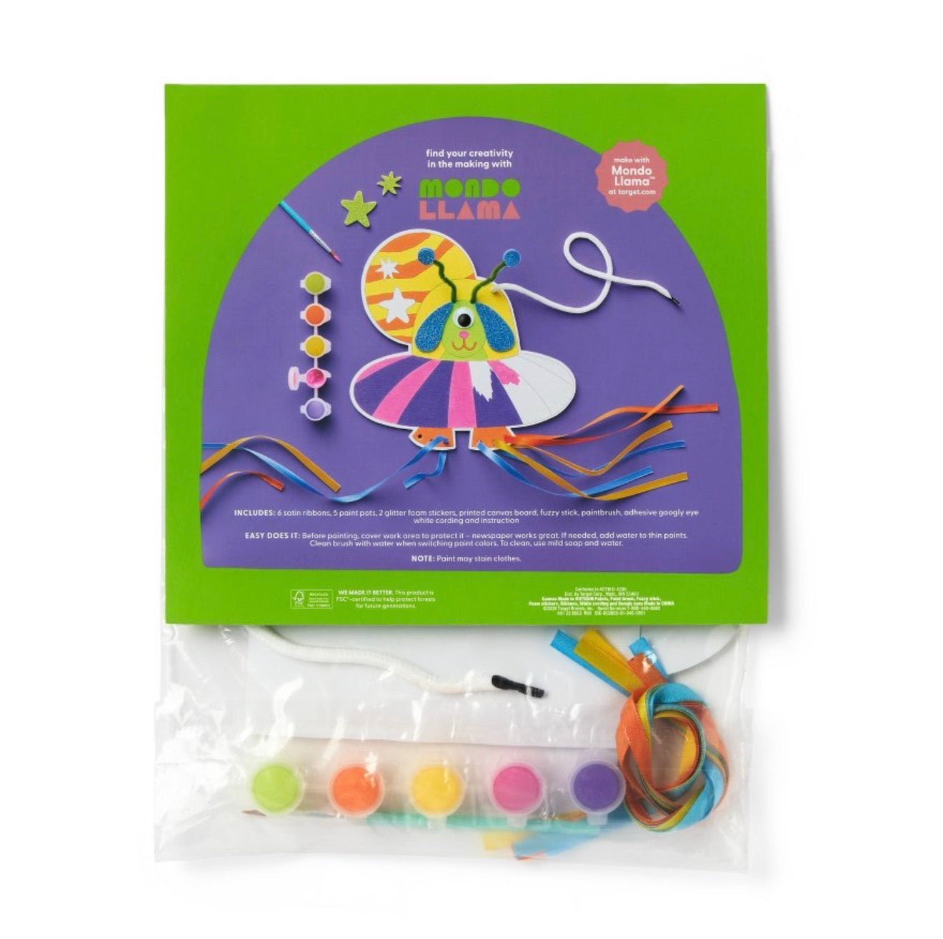 Space Dog Canvas Painting Craft Activity Kit - Mondo Llama