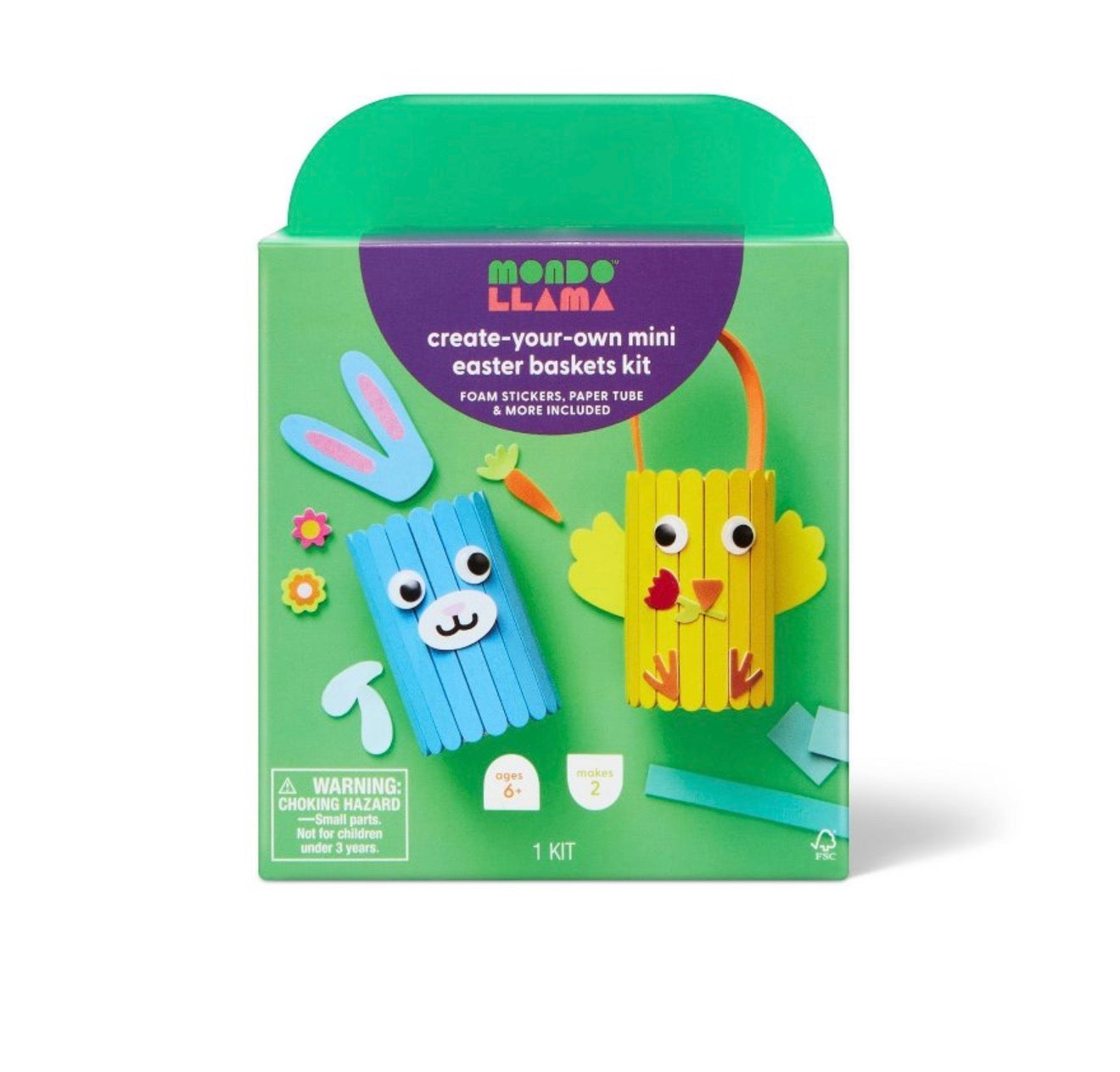 2ct Basket Craft Stick Activity Kit - Mondo Llama
