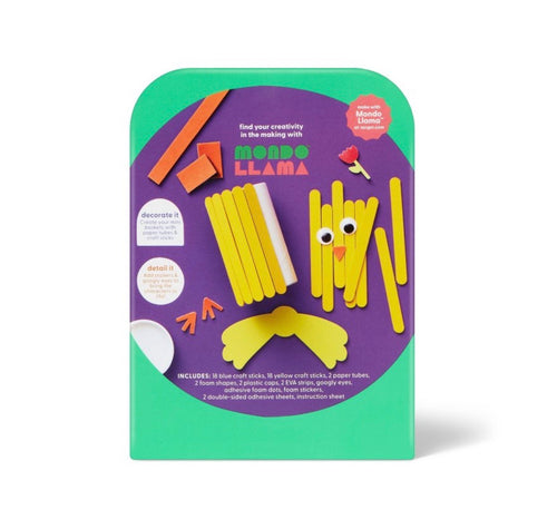 2ct Basket Craft Stick Activity Kit - Mondo Llama