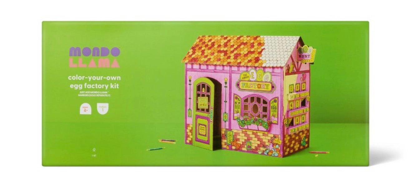 Color-Your-Own Egg Factory Fort - Mondo Llama