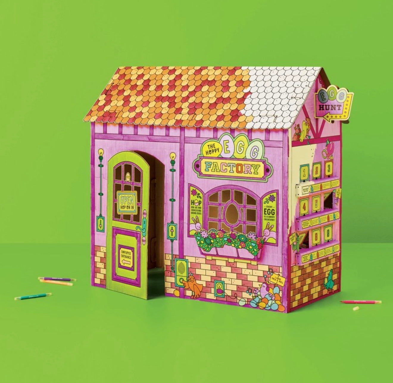 Color-Your-Own Egg Factory Fort - Mondo Llama