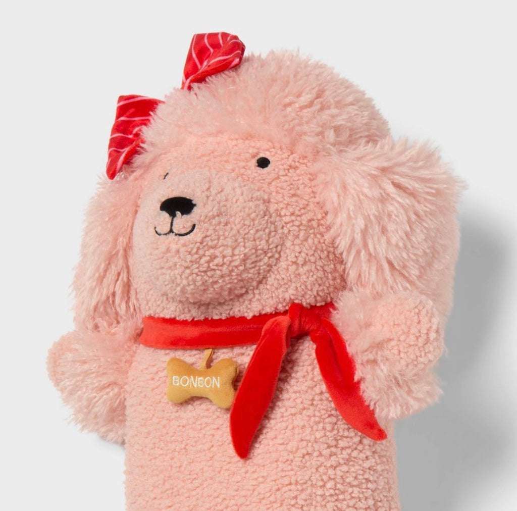 Poodle Kids Long Weighted Plush Throw Pillow Peach Pillowfort