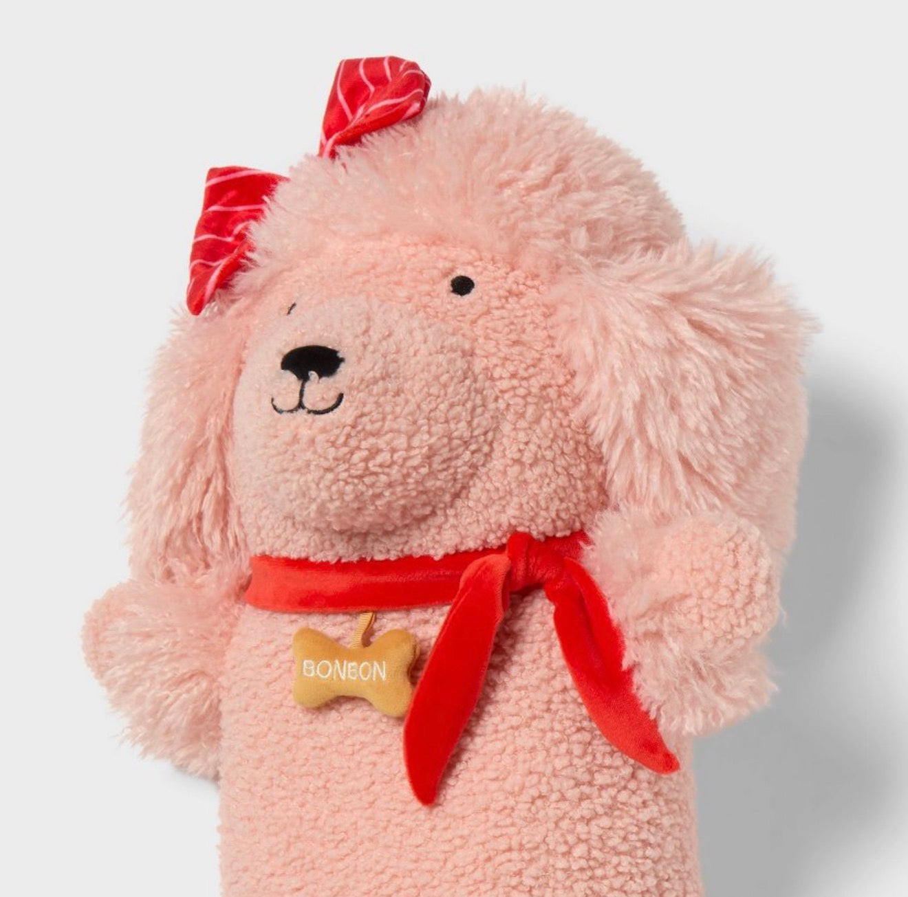 Poodle Kids Long Weighted Plush Throw Pillow Peach Pillowfort