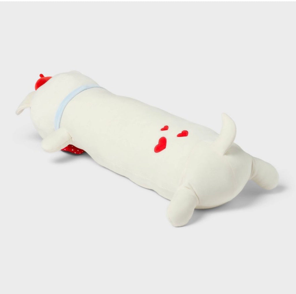 Frenchie Kids Long Weighted Plush Throw Pillow Cream