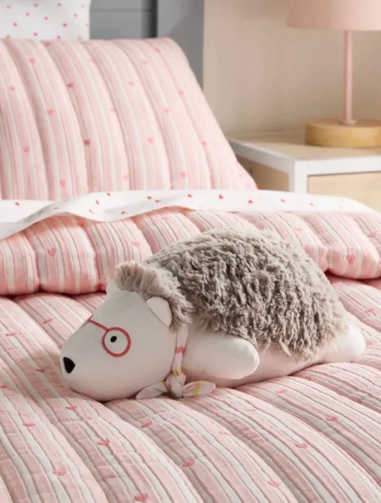 Hedgehog Kids Mini weighted Plush Throw Pillow